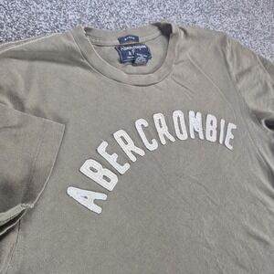 Vintage Abercrombie & Fitch Shirt Large Embroidered Spell Out Logo Y2K